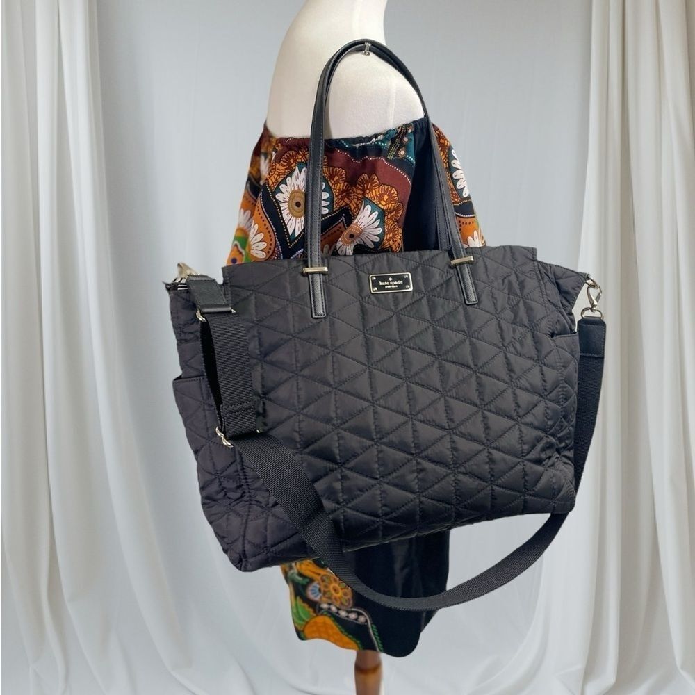Kate Spade Baby Diaper Bag Wilson Road Kaylie Maxi Shoulder bag. Black quilted - Picture 15 of 16